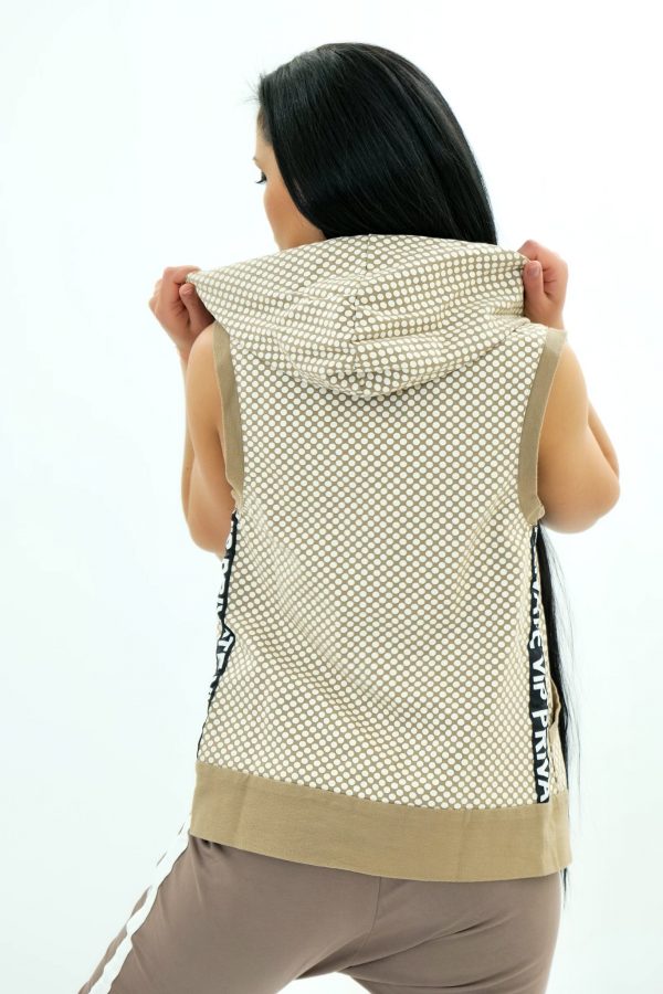 Ánizs mellény szabadidő felső drapp (2)